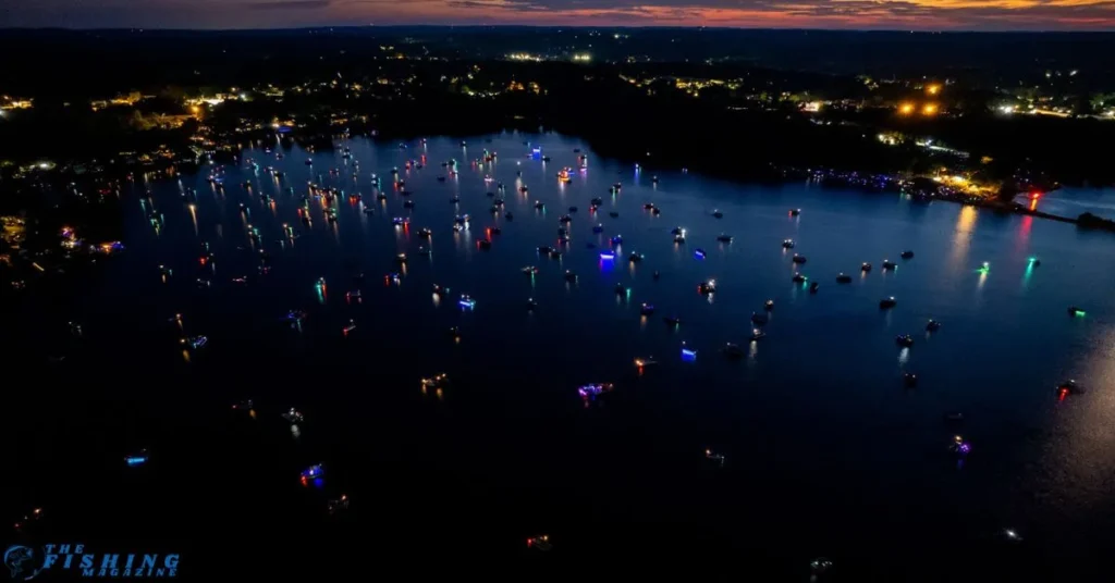 webster lake night view